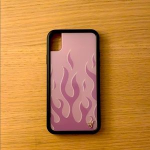 Wildflower Purple Flames IPhone XR case